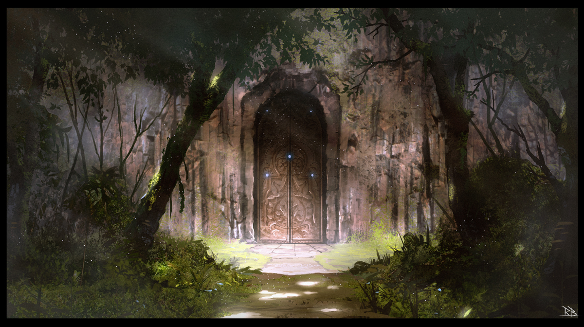 Таинственные двери в лесу