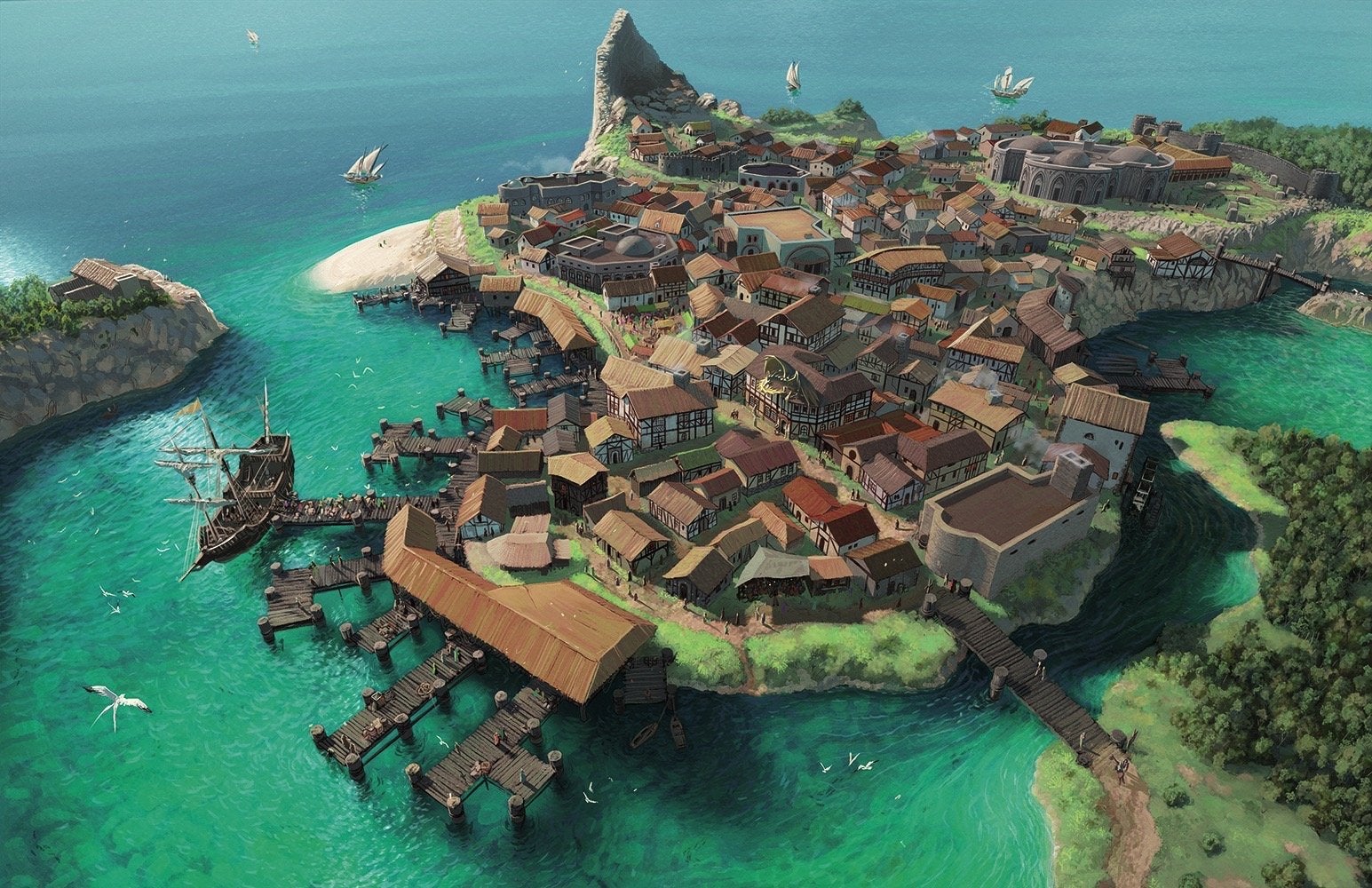 городок на острове